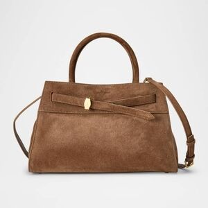 Veronica Beard Tan Suede Satchel